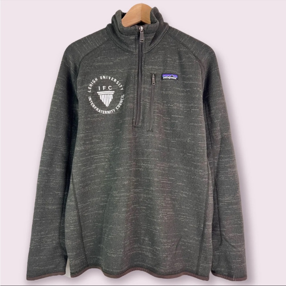 Patagonia Better Sweater 1/4 Zip Pullover Men’s M Brown Lehigh University IFC